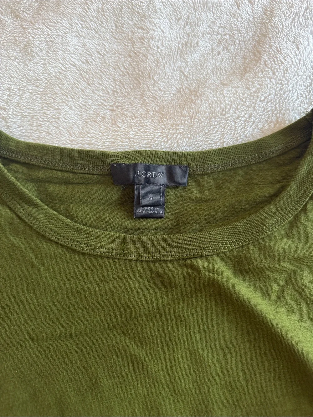 J. Crew Olive Green Long Sleeve Crewneck Tee